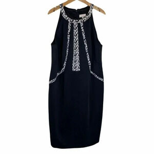 Adrianna Papell 22W black/white sleeveless sheath dress‎